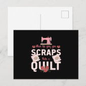 Quilter Gift | When Life Gives You Scraps ポストカード (正面/裏面)