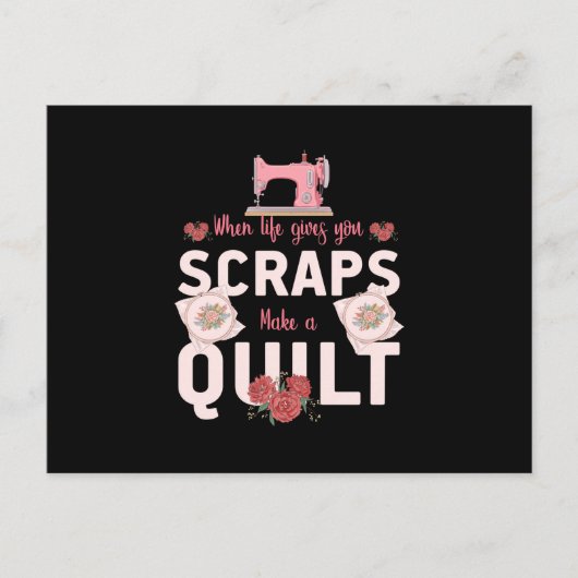 Quilter Gift | When Life Gives You Scraps ポストカード (正面)