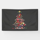 Quilter Merry Christmas Tree Quilt Block Quilting  横断幕 (横)