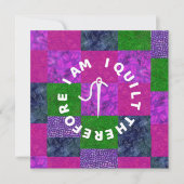 Quilter Mom Grandma quilting fabric patchwork  カード (正面)