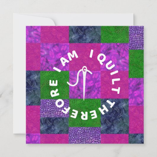 Quilter Mom Grandma quilting fabric patchwork カード (正面)