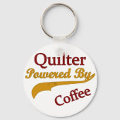 Quilter Powered By Coffee キーホルダー (正面)