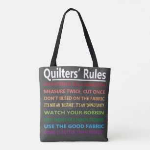 Quiltersの規則 トートバッグ