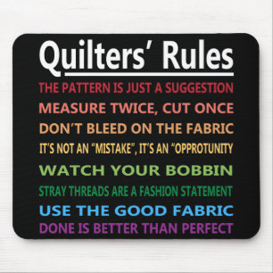 Quiltersの規則 マウスパッド