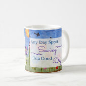 quiltersまたは裁縫の熱狂者のためのマグ コーヒーマグカップ (正面右)