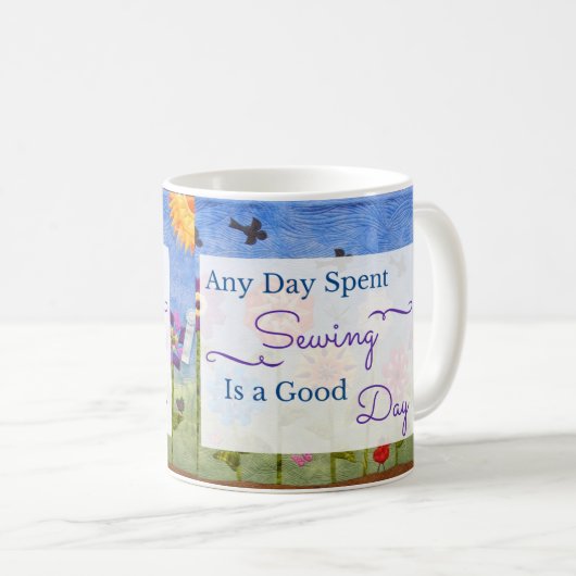 quiltersまたは裁縫の熱狂者のためのマグ コーヒーマグカップ (正面右)