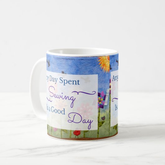 quiltersまたは裁縫の熱狂者のためのマグ コーヒーマグカップ (正面左)