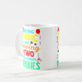 Quilters Gifts Quilting Funny Cute Fabric Sewing コーヒーマグカップ (正面左)