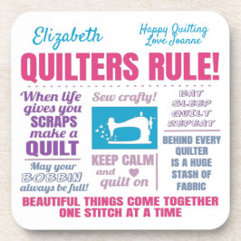 Quilters Quilting Quotes コースター