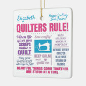 Quilters Quilting Quotes セラミックオーナメント (左)