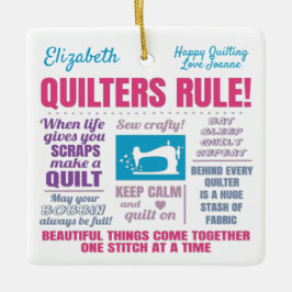 Quilters Quilting Quotes セラミックオーナメント