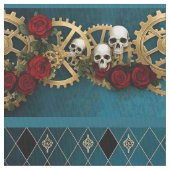 Quilting Fabric for Woman with Skull ファブリック (クローズアップ)