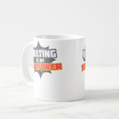 Quilting Is My Superpower 	 Quilting Grandma Shirt コーヒーマグカップ (正面左)