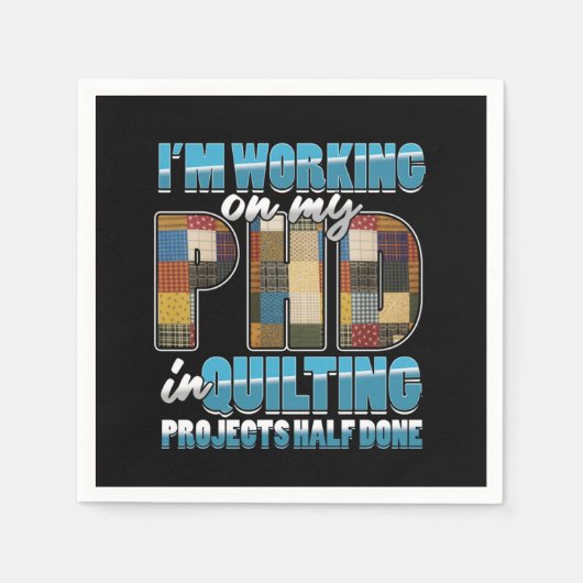 Quilting Project Quilt Sewing Machine Crafting Gif スタンダードカクテルナプキン (正面)