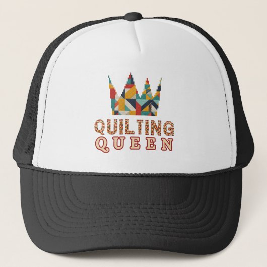 Quilting Queen - Funny Quilter - Quilting Lovers キャップ (正面)