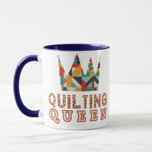 Quilting Queen - Funny Quilter - Quilting Lovers マグカップ (左)