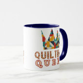 Quilting Queen - Funny Quilter - Quilting Lovers マグカップ (正面右)