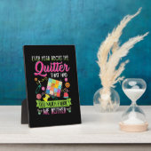 Quilting Womens Quote Ever Hear About Quilter フォトプラーク (側面)