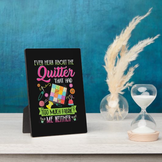 Quilting Womens Quote Ever Hear About Quilter フォトプラーク (側面)