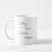 Quiltingforever コーヒーマグカップ (左)