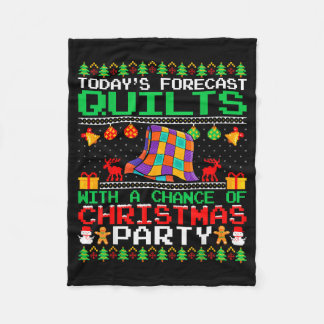 Quilts Christmas Party Quilts Quilting Christmas U フリースブランケット