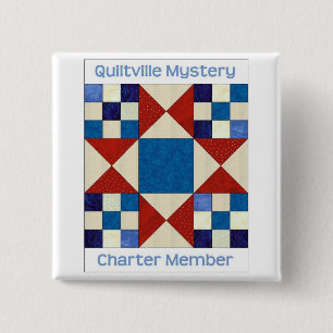 Quiltvilleのミステリー正方形ボタン 缶バッジ