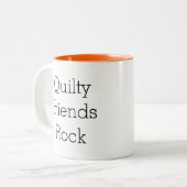 Quiltyの友人の石のコーヒー・マグ ツートーンマグカップ (正面左)