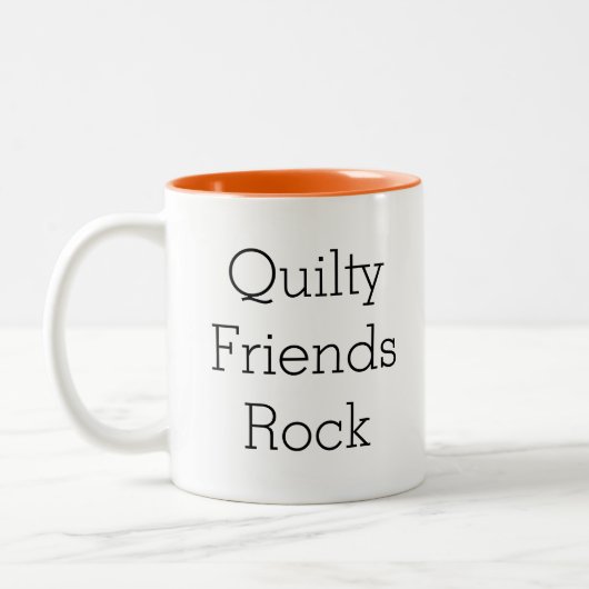 Quiltyの友人の石のコーヒー・マグ ツートーンマグカップ (左)