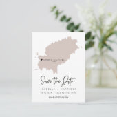 QUINイビサマップ日付を保存(移動可能なハート!) ポストカード (スタンド正面)