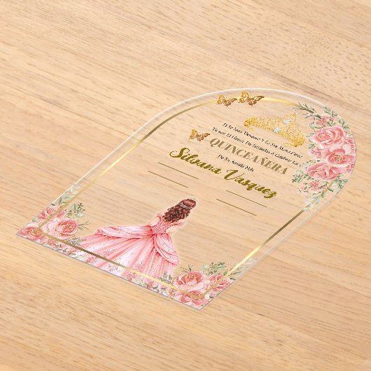 Quince アクリル招待状 (レイダウン)