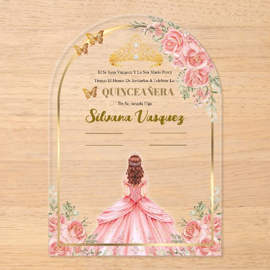 Quince アクリル招待状 (正面)