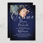 Quince Denim Diamondsジェムフォトホログラフィック 招待状 (正面/裏面)