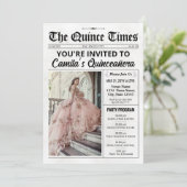 Quince Invite, Newspaper with Program, Quinceañera 招待状 (スタンド正面)