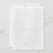 Quince Invite, Newspaper with Program, Quinceañera 招待状 (裏面)