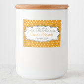 Quince preserve polka flower jar labels フードラベル (正面)