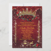 Quinceañeraおよび菓子16のパーティの招待状 招待状 (裏面)