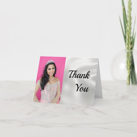 Quinceañeraの写真は感謝していしています サンキューカード (正面)