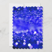 Quinceanera日付を保存フォトブルー王室の金ゴールド 招待状 (裏面)