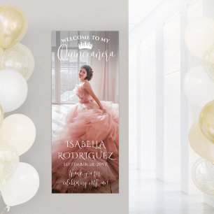 Quinceañera ウェルカムスクリプト & 写真 15歳の誕生日 ポスター