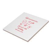 Quinceanera 15th birthday red beach party tree sun タイル (側面)