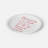 Quinceanera 15th birthday red beach party tree sun ペーパープレート (アングル)