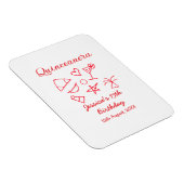 Quinceanera 15th birthday red beach party tree sun マグネット (右側)