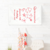 Quinceanera 15th birthday red beach party tree sun 横断幕 (インサイチュ)