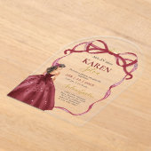 Quinceanera Acrylic Invitation アクリル招待状 (レイダウン)