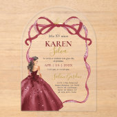 Quinceanera Acrylic Invitation アクリル招待状 (正面)