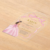 Quinceanera Acrylic Invitation アクリル招待状 (レイダウン)
