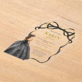 Quinceanera Acrylic Invitation アクリル招待状 (レイダウン)