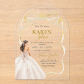 Quinceanera Acrylic Invitation アクリル招待状 (正面)