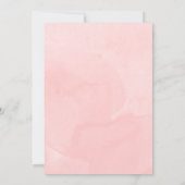 Quinceanera Blush Watercolor Flowers Pink Dress 招待状 (裏面)