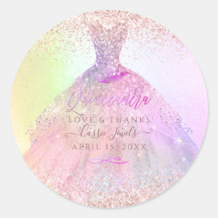 Quinceañera , Cotton Candy Sparkle Gown ラウンドシール